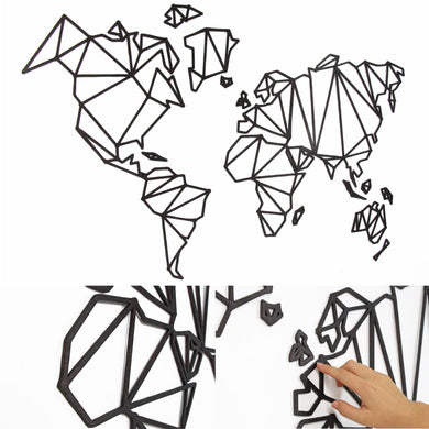 Wooden World Map - Wood Wall World Map Origami