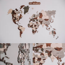 Load image into Gallery viewer, Wooden World Map - Wooden Wall Word Map Multicolored