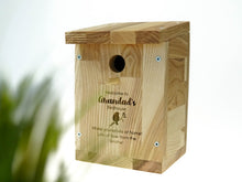Load image into Gallery viewer, Wooden bird House &quot;Modern&quot; (Personalization)