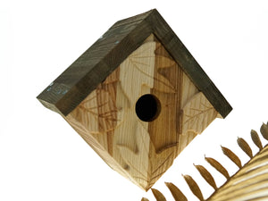 Wooden bird house "Leaves"